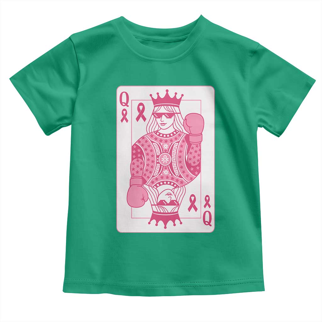Breast Cancer Awareness Toddler T Shirt Queen Of Pink Ribbon Blackjack Cards Poker TS10 Irish Green Print Your Wear