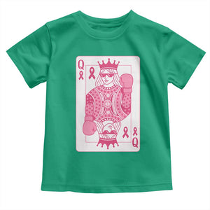 Breast Cancer Awareness Toddler T Shirt Queen Of Pink Ribbon Blackjack Cards Poker TS10 Irish Green Print Your Wear