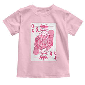 Breast Cancer Awareness Toddler T Shirt Queen Of Pink Ribbon Blackjack Cards Poker TS10 Light Pink Print Your Wear