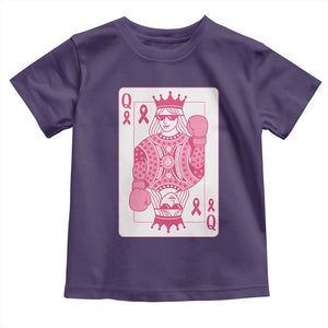 Breast Cancer Awareness Toddler T Shirt Queen Of Pink Ribbon Blackjack Cards Poker TS10 Purple Print Your Wear