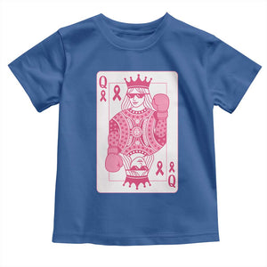 Breast Cancer Awareness Toddler T Shirt Queen Of Pink Ribbon Blackjack Cards Poker TS10 Royal Blue Print Your Wear