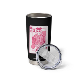 Breast Cancer Awareness Tumbler Cup Queen Of Pink Ribbon Blackjack Cards Poker TS10 Print Your Wear