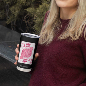 Breast Cancer Awareness Tumbler Cup Queen Of Pink Ribbon Blackjack Cards Poker TS10 Print Your Wear