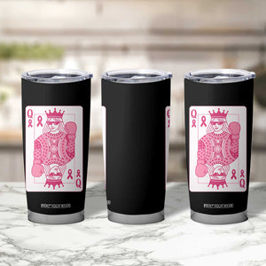 Breast Cancer Awareness Tumbler Cup Queen Of Pink Ribbon Blackjack Cards Poker TS10 Print Your Wear