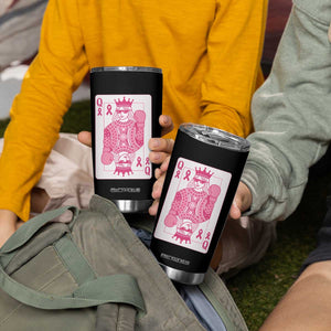 Breast Cancer Awareness Tumbler Cup Queen Of Pink Ribbon Blackjack Cards Poker TS10 Print Your Wear