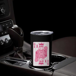 Breast Cancer Awareness Tumbler Cup Queen Of Pink Ribbon Blackjack Cards Poker TS10 Print Your Wear