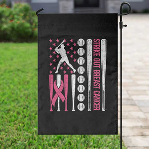 Baseball Breast Cancer Garden Flag Pink Ribbon Strike Out Breast Cancer American Flag TS10 Print Your Wear