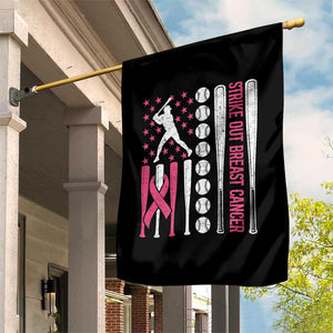 Baseball Breast Cancer Garden Flag Pink Ribbon Strike Out Breast Cancer American Flag TS10 Print Your Wear