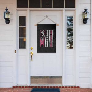 Baseball Breast Cancer Garden Flag Pink Ribbon Strike Out Breast Cancer American Flag TS10 Print Your Wear