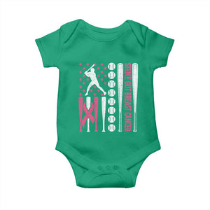 Baseball Breast Cancer Baby Onesie Pink Ribbon Strike Out Breast Cancer American Flag TS10 Irish Green Print Your Wear