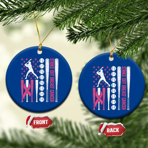 Baseball Breast Cancer Ceramic Ornament Pink Ribbon Strike Out Breast Cancer American Flag TS10 1pc Blue Print Your Wear