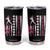 Baseball Breast Cancer Tumbler Cup Pink Ribbon Strike Out Breast Cancer American Flag TS10 Black Print Your Wear