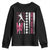 Baseball Breast Cancer Youth Sweatshirt Pink Ribbon Strike Out Breast Cancer American Flag TS10 Black Print Your Wear