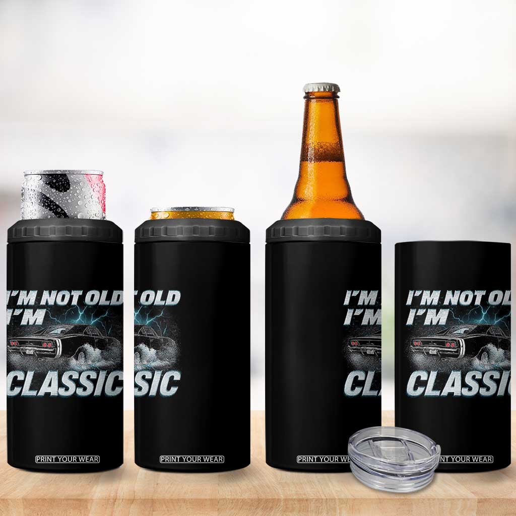 Vintage I'm Not Old I'm Classic 4 in 1 Can Cooler Tumbler Funny Car Graphic Racing Drift Car TS10 Print Your Wear