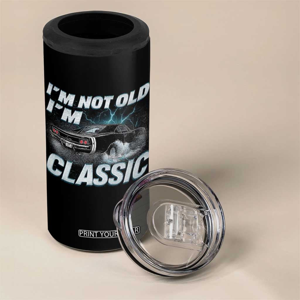 Vintage I'm Not Old I'm Classic 4 in 1 Can Cooler Tumbler Funny Car Graphic Racing Drift Car TS10 Print Your Wear