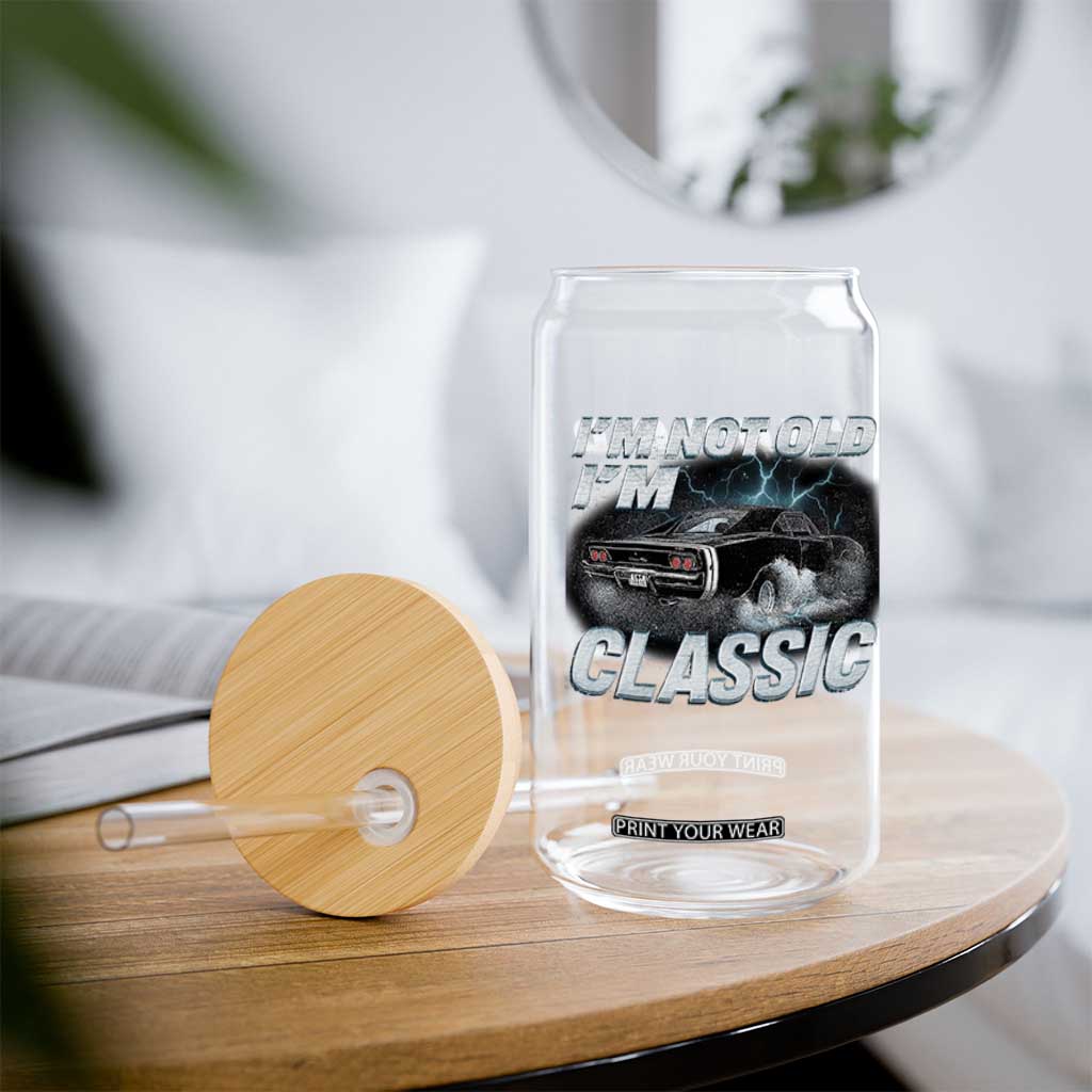 Vintage I'm Not Old I'm Classic Glass Can Funny Car Graphic Racing Drift Car TS10 Print Your Wear