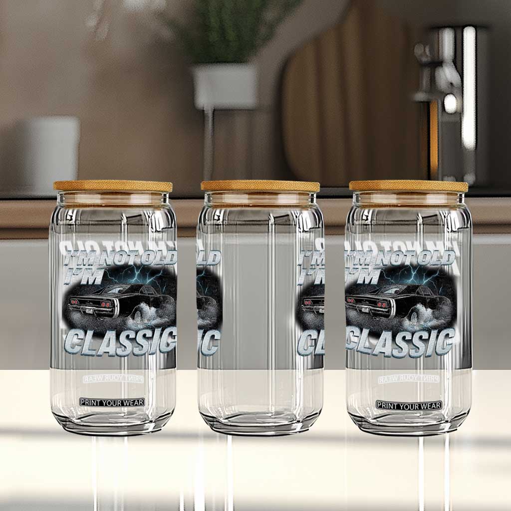 Vintage I'm Not Old I'm Classic Glass Can Funny Car Graphic Racing Drift Car TS10 Print Your Wear