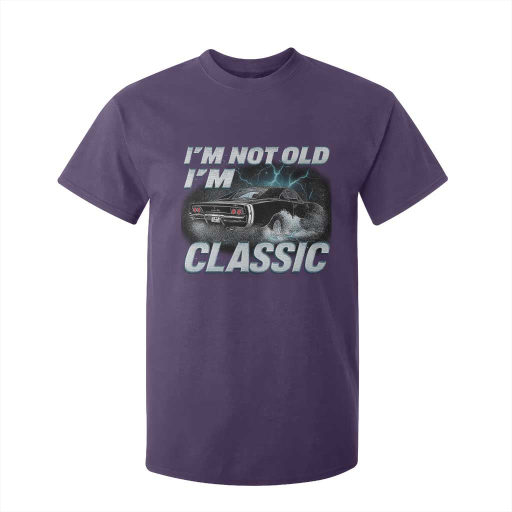 Vintage I'm Not Old I'm Classic T Shirt For Kid Funny Car Graphic Racing Drift Car TS10 Purple Print Your Wear