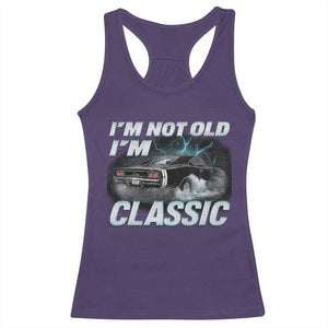 Vintage I'm Not Old I'm Classic Racerback Tank Top Funny Car Graphic Racing Drift Car TS10 Purple Print Your Wear