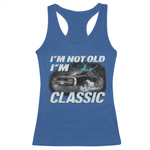 Vintage I'm Not Old I'm Classic Racerback Tank Top Funny Car Graphic Racing Drift Car TS10 Royal Blue Print Your Wear