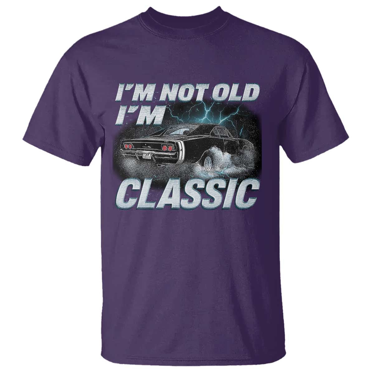 Vintage I'm Not Old I'm Classic T Shirt Funny Car Graphic Racing Drift Car TS10 Purple Print Your Wear