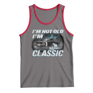 Vintage I'm Not Old I'm Classic Tank Top Funny Car Graphic Racing Drift Car TS10 Deep Heather Red Print Your Wear