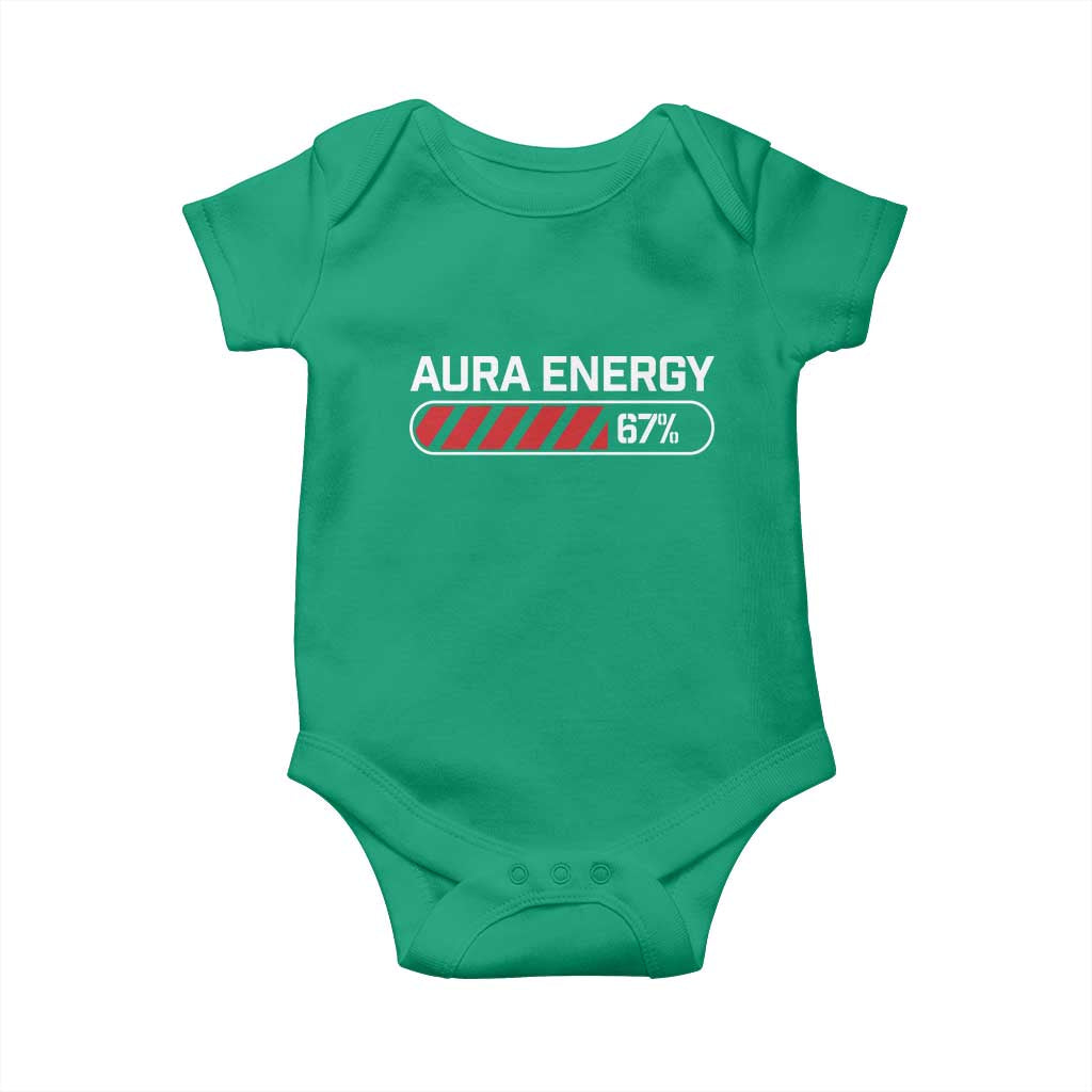 Funny Six Seven Baby Onesie Aura Energy at 67 Meme Gen Alpha Slang TS10 Irish Green Print Your Wear