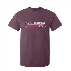 Funny Six Seven T Shirt For Kid Aura Energy at 67 Meme Gen Alpha Slang TS10 Maroon Print Your Wear