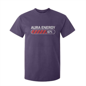 Funny Six Seven T Shirt For Kid Aura Energy at 67 Meme Gen Alpha Slang TS10 Purple Print Your Wear