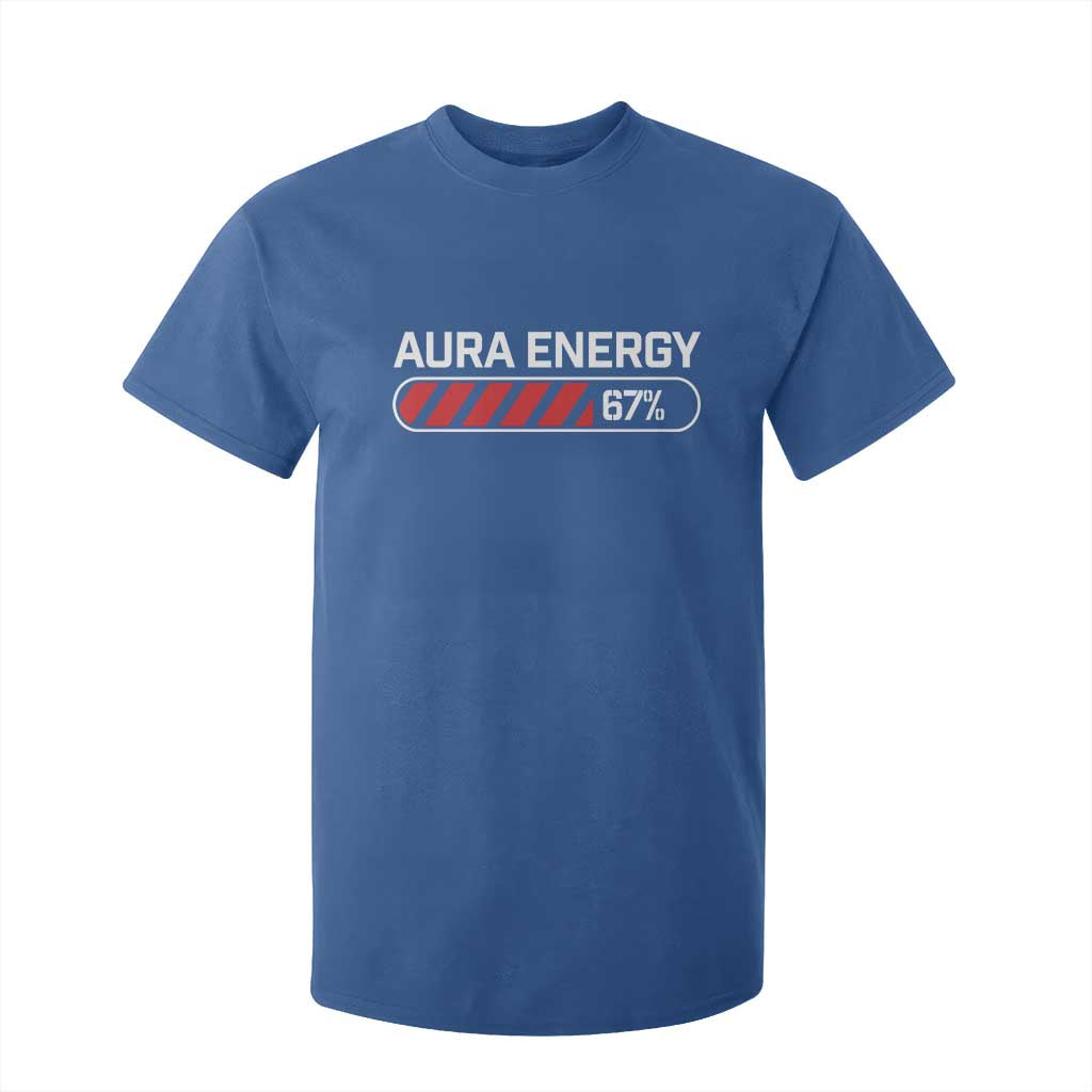 Funny Six Seven T Shirt For Kid Aura Energy at 67 Meme Gen Alpha Slang TS10 Royal Blue Print Your Wear