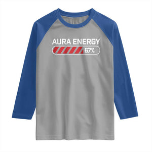 Funny Six Seven Raglan Shirt Aura Energy at 67 Meme Gen Alpha Slang TS10 Sport Gray Royal Print Your Wear