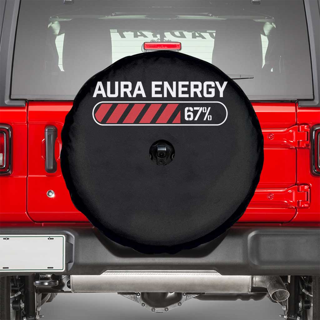 Funny Six Seven Spare Tire Cover Aura Energy at 67 Meme Gen Alpha Slang TS10 Black Print Your Wear