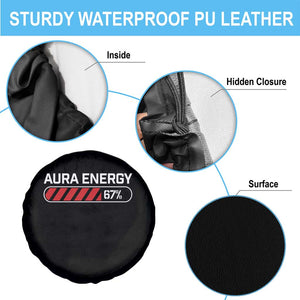 Funny Six Seven Spare Tire Cover Aura Energy at 67 Meme Gen Alpha Slang TS10 Print Your Wear