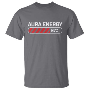Funny Six Seven T Shirt Aura Energy at 67 Meme Gen Alpha Slang TS10 Charcoal Print Your Wear