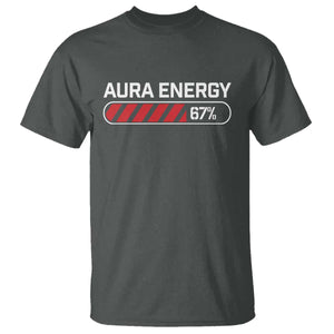 Funny Six Seven T Shirt Aura Energy at 67 Meme Gen Alpha Slang TS10 Dark Heather Print Your Wear
