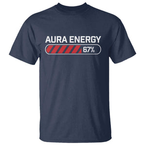 Funny Six Seven T Shirt Aura Energy at 67 Meme Gen Alpha Slang TS10 Navy Print Your Wear