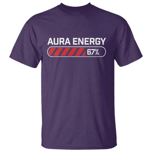 Funny Six Seven T Shirt Aura Energy at 67 Meme Gen Alpha Slang TS10 Purple Print Your Wear