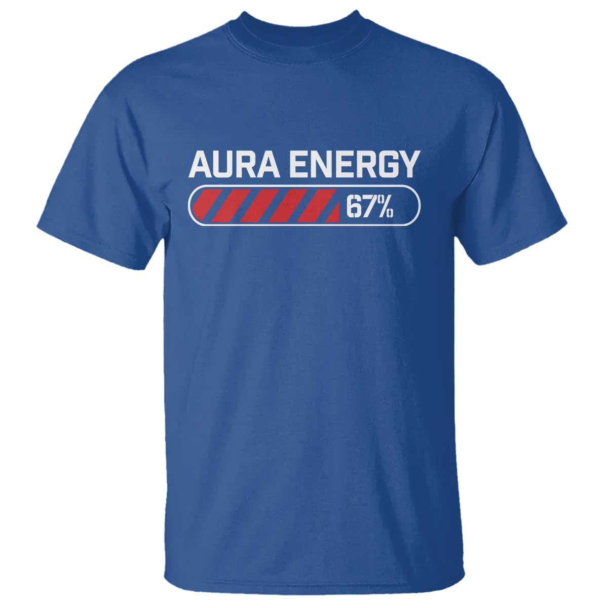 Funny Six Seven T Shirt Aura Energy at 67 Meme Gen Alpha Slang TS10 Royal Blue Print Your Wear