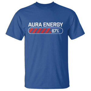 Funny Six Seven T Shirt Aura Energy at 67 Meme Gen Alpha Slang TS10 Royal Blue Print Your Wear
