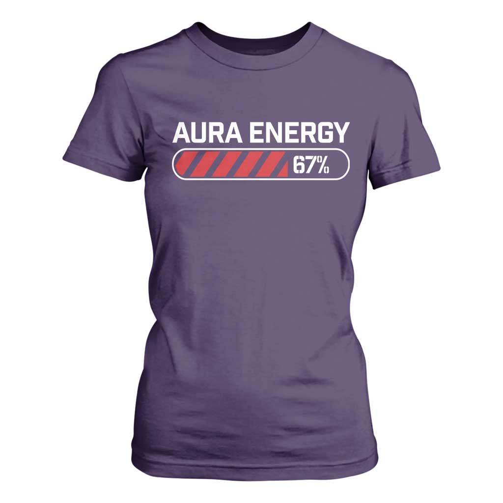 Funny Six Seven T Shirt For Women Aura Energy at 67 Meme Gen Alpha Slang TS10 Purple Print Your Wear