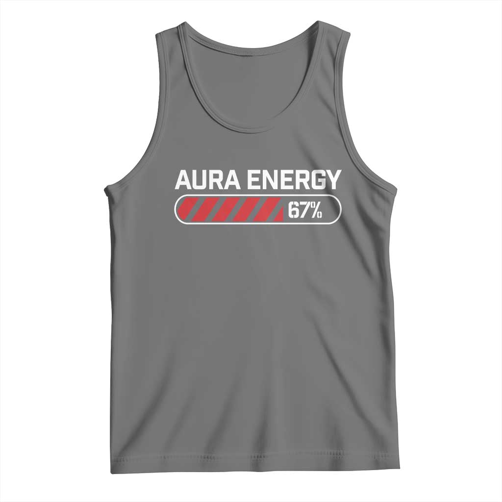 Funny Six Seven Tank Top Aura Energy at 67 Meme Gen Alpha Slang TS10 Black Heather Print Your Wear