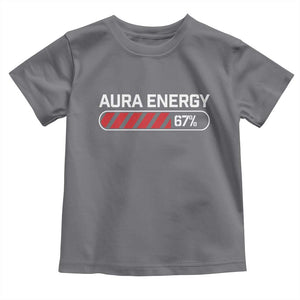 Funny Six Seven Toddler T Shirt Aura Energy at 67 Meme Gen Alpha Slang TS10 Charcoal Print Your Wear