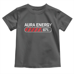 Funny Six Seven Toddler T Shirt Aura Energy at 67 Meme Gen Alpha Slang TS10 Dark Heather Print Your Wear