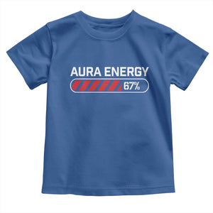 Funny Six Seven Toddler T Shirt Aura Energy at 67 Meme Gen Alpha Slang TS10 Royal Blue Print Your Wear