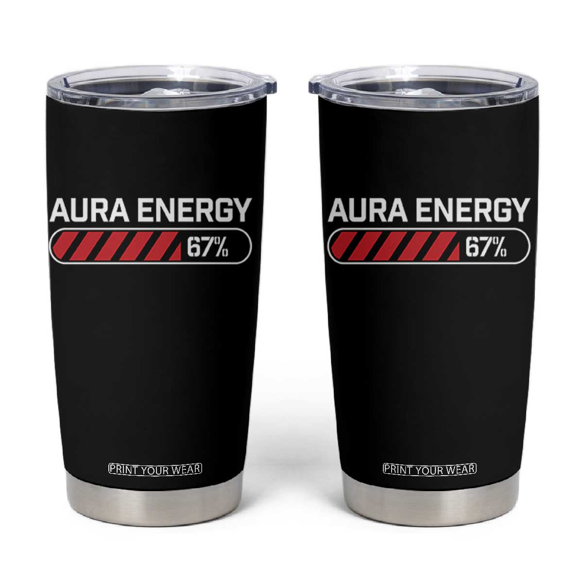 Funny Six Seven Tumbler Cup Aura Energy at 67 Meme Gen Alpha Slang TS10 Black Print Your Wear