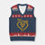 God Family Irish V-Neck Knit Sweater Vest Vintage Cross In Heart Christian Notre Dame Game Day TS10 Navy Red Print Your Wear