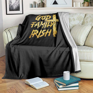 God Family Irish Throw Blanket Christian Faith Cross Notre Dame Game Day TS10 Print Your Wear
