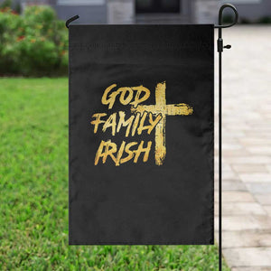 God Family Irish Garden Flag Christian Faith Cross Notre Dame Game Day TS10 Print Your Wear