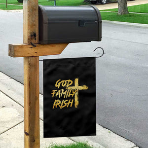 God Family Irish Garden Flag Christian Faith Cross Notre Dame Game Day TS10 Print Your Wear