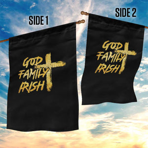 God Family Irish Garden Flag Christian Faith Cross Notre Dame Game Day TS10 Print Your Wear